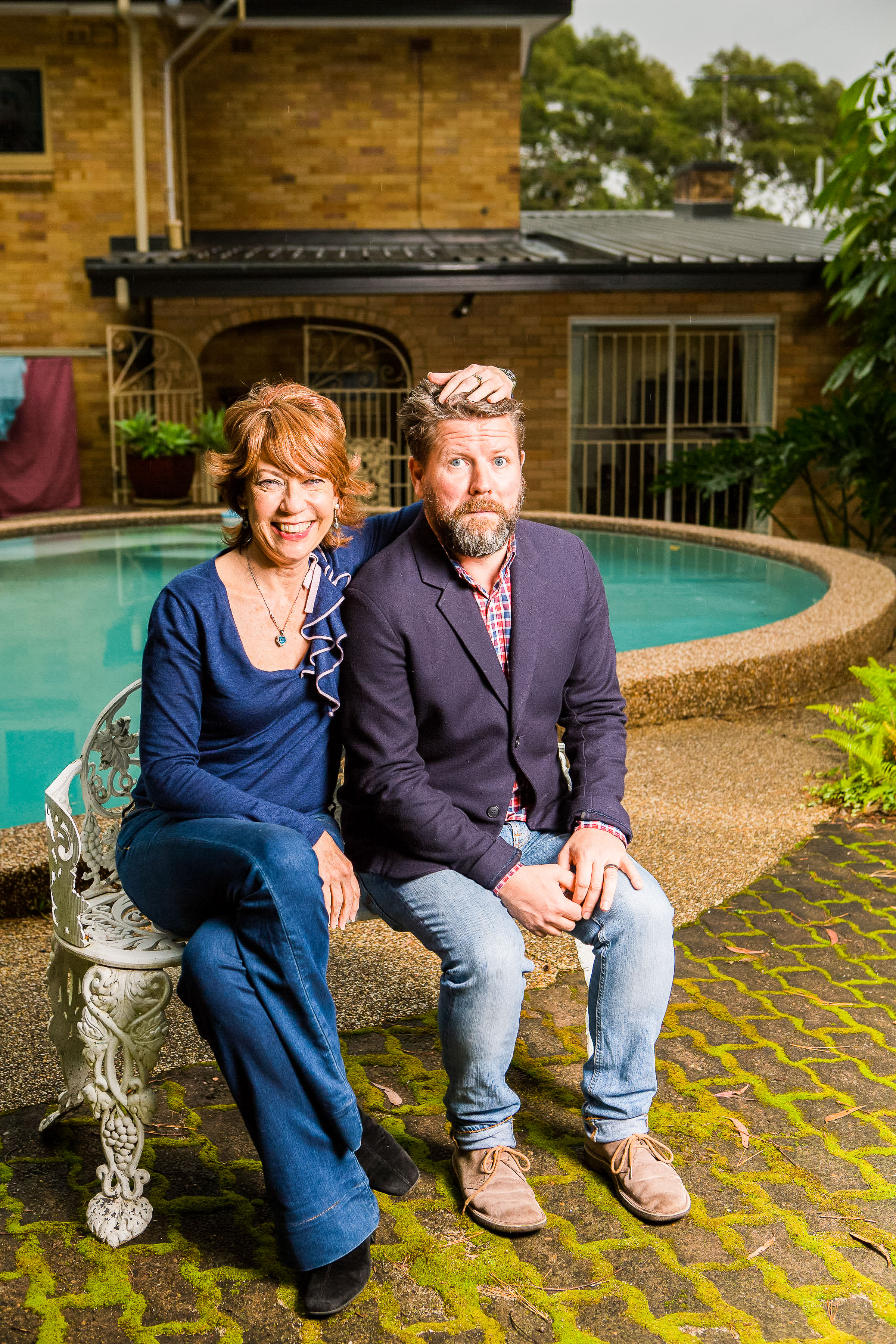 SOYT Tim and Kathy Lette by pool-2